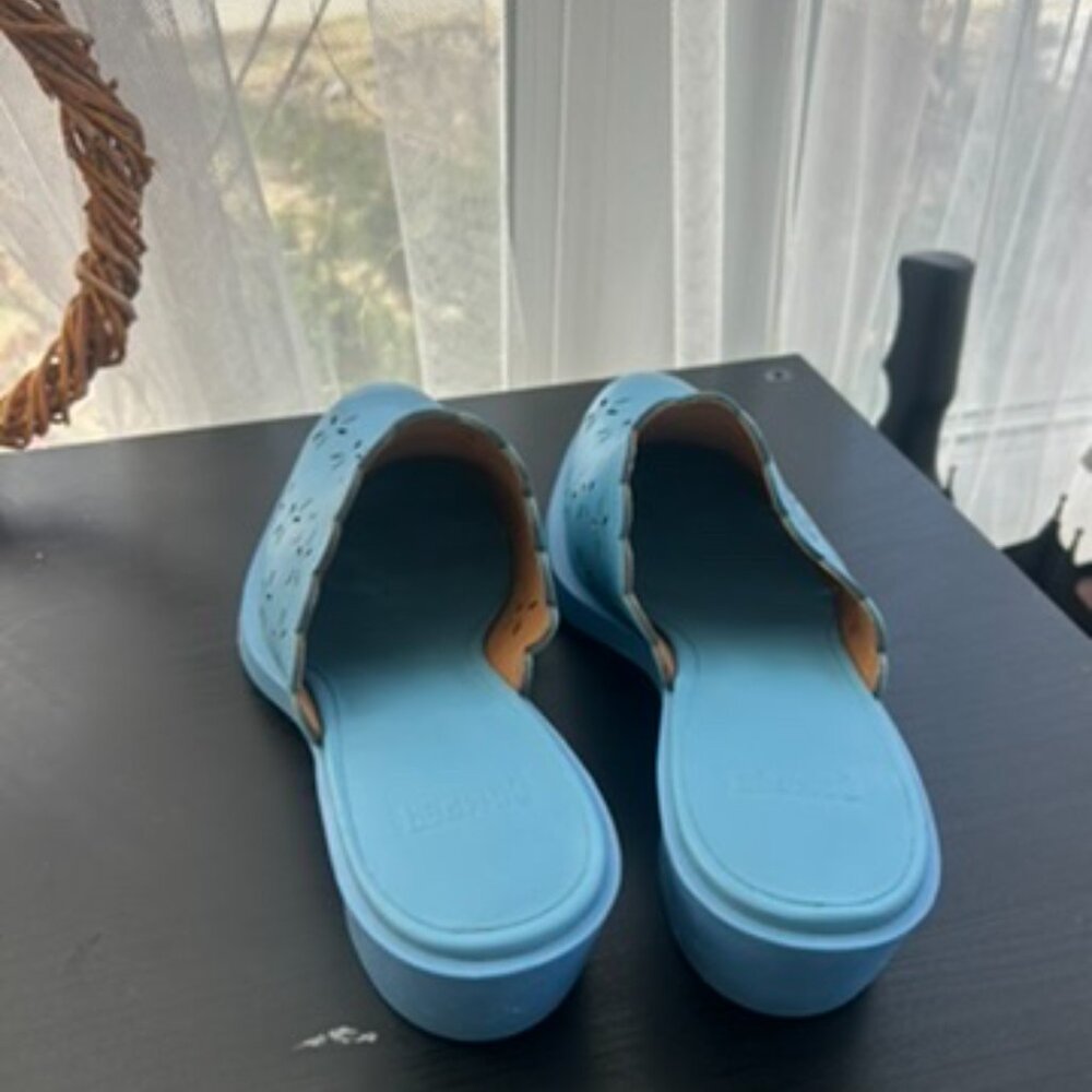 🌸💙 Camper "bonnie" Blue Leather Floral Mules – Women’s Size 40 💙🌸 - Picture 4 of 8